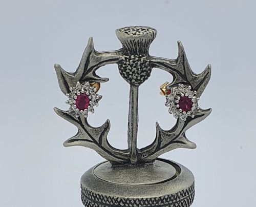 fig 1. 9ct Ruby Diamond Earrings