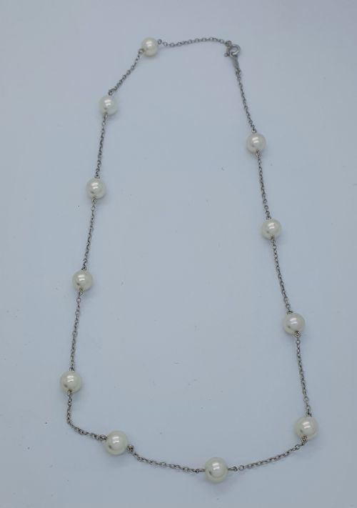 18CT WHITE GOLD AND AKOYA PEARLS - ADDITIONAL PHOTO 8