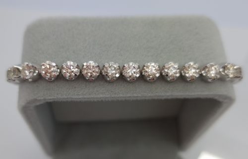 COLLET SET DIAMOND TENNIS BRACELET - ADDITIONAL PHOTO 1