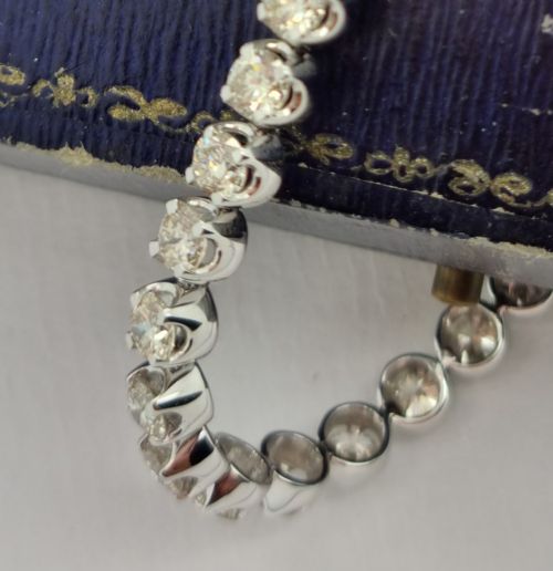 COLLET SET DIAMOND TENNIS BRACELET - ADDITIONAL PHOTO 2