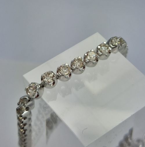 COLLET SET DIAMOND TENNIS BRACELET - ADDITIONAL PHOTO 3