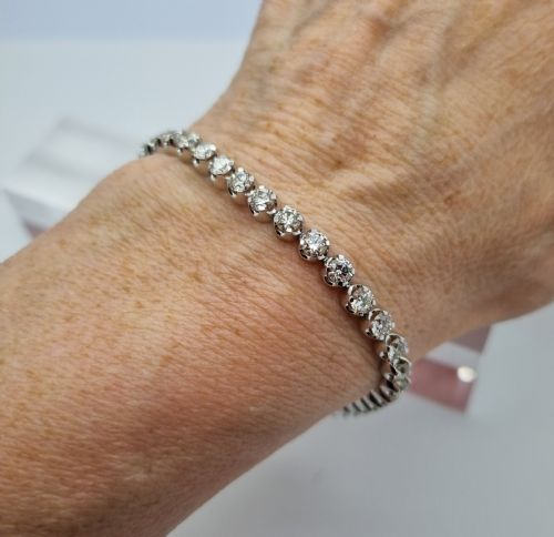 COLLET SET DIAMOND TENNIS BRACELET - ADDITIONAL PHOTO 11