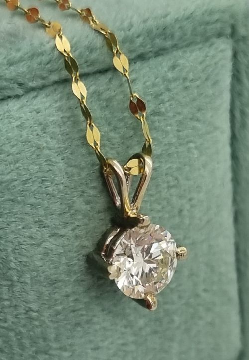 14CT YG DIAMOND PENDANT - ADDITIONAL PHOTO 1