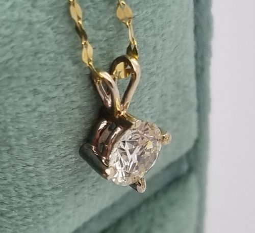 14CT YG DIAMOND PENDANT - ADDITIONAL PHOTO 2