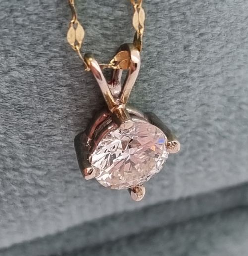 14CT YG DIAMOND PENDANT - ADDITIONAL PHOTO 4