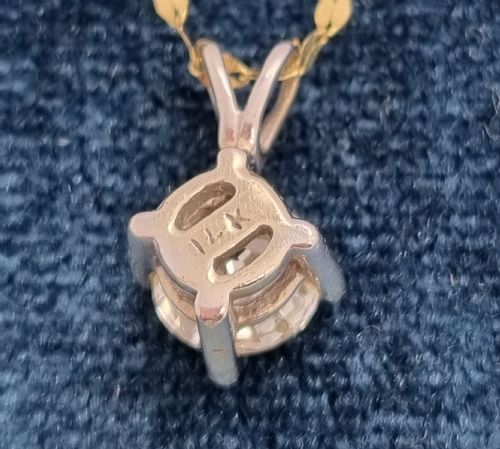 14CT YG DIAMOND PENDANT - ADDITIONAL PHOTO 6