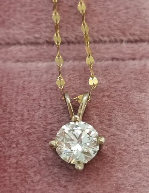 14CT YG DIAMOND PENDANT - ADDITIONAL PHOTO 7
