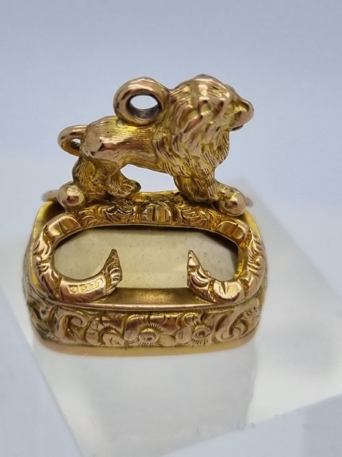 9ct Yg Victorian Topaz Fob