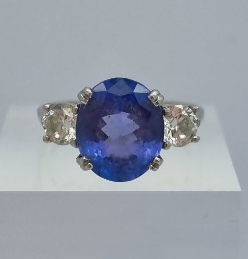 Platinum Tanzanite Diamond Trilogy