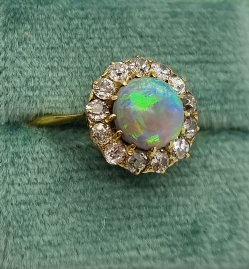 Vintage Opal Diamond Ring