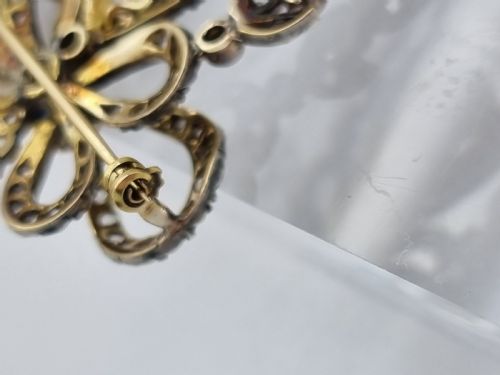 EDWARDIAN SAPPHIRE DIAMOND PENDANTBROOCH - ADDITIONAL PHOTO 5