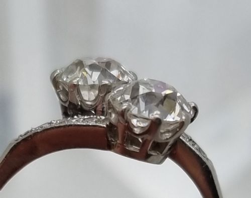 ART DECO DIAMOND TWIST IN PLATINUM - ADDITIONAL PHOTO 4