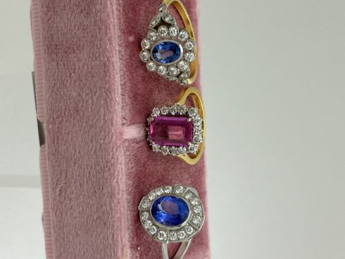 OVAL FOLIATE SAPPHIRE CLUSTER - ADDITIONAL PHOTO 3