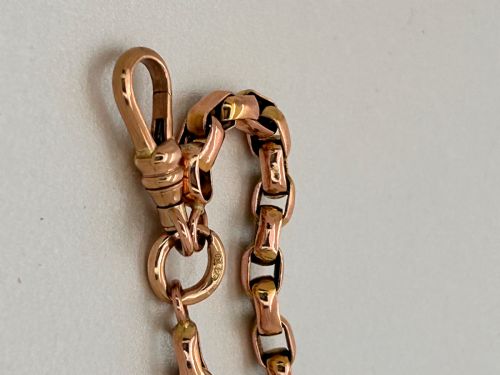 VICTORIAN 9CT ROSE GOLD GUARD CHAIN - ADDITIONAL PHOTO 1