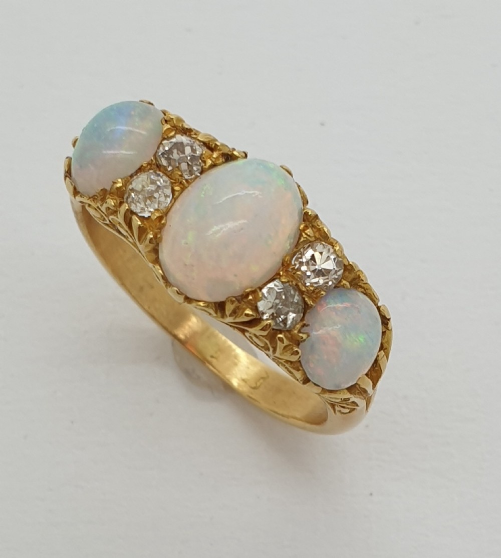 Opal Gypsy Set Ring