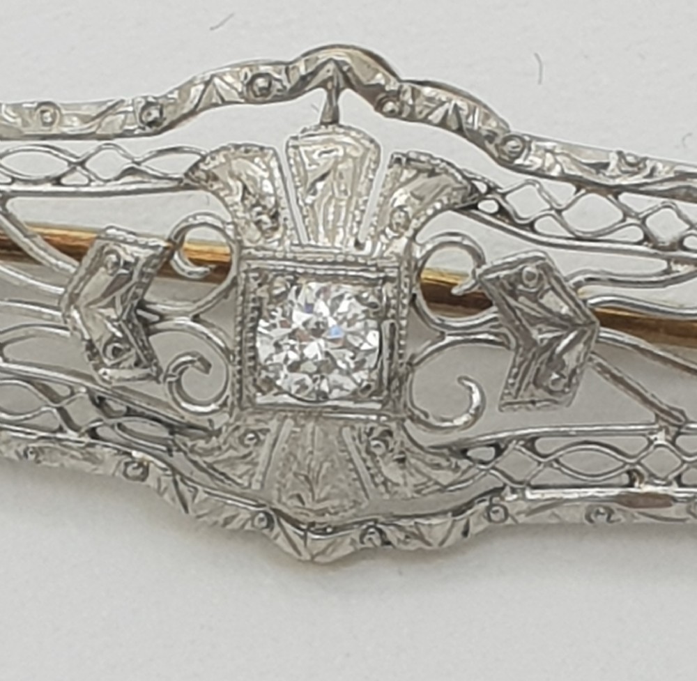 Edwardian Diamond Pin Brooch