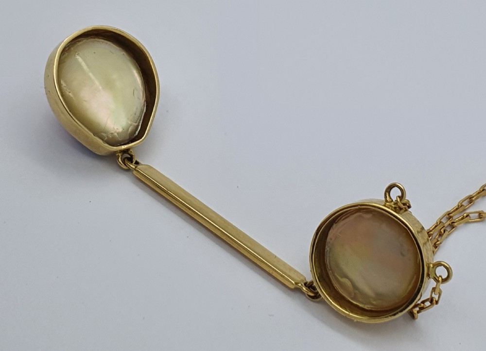 Mabe Pearl Double Drop Necklace  View III