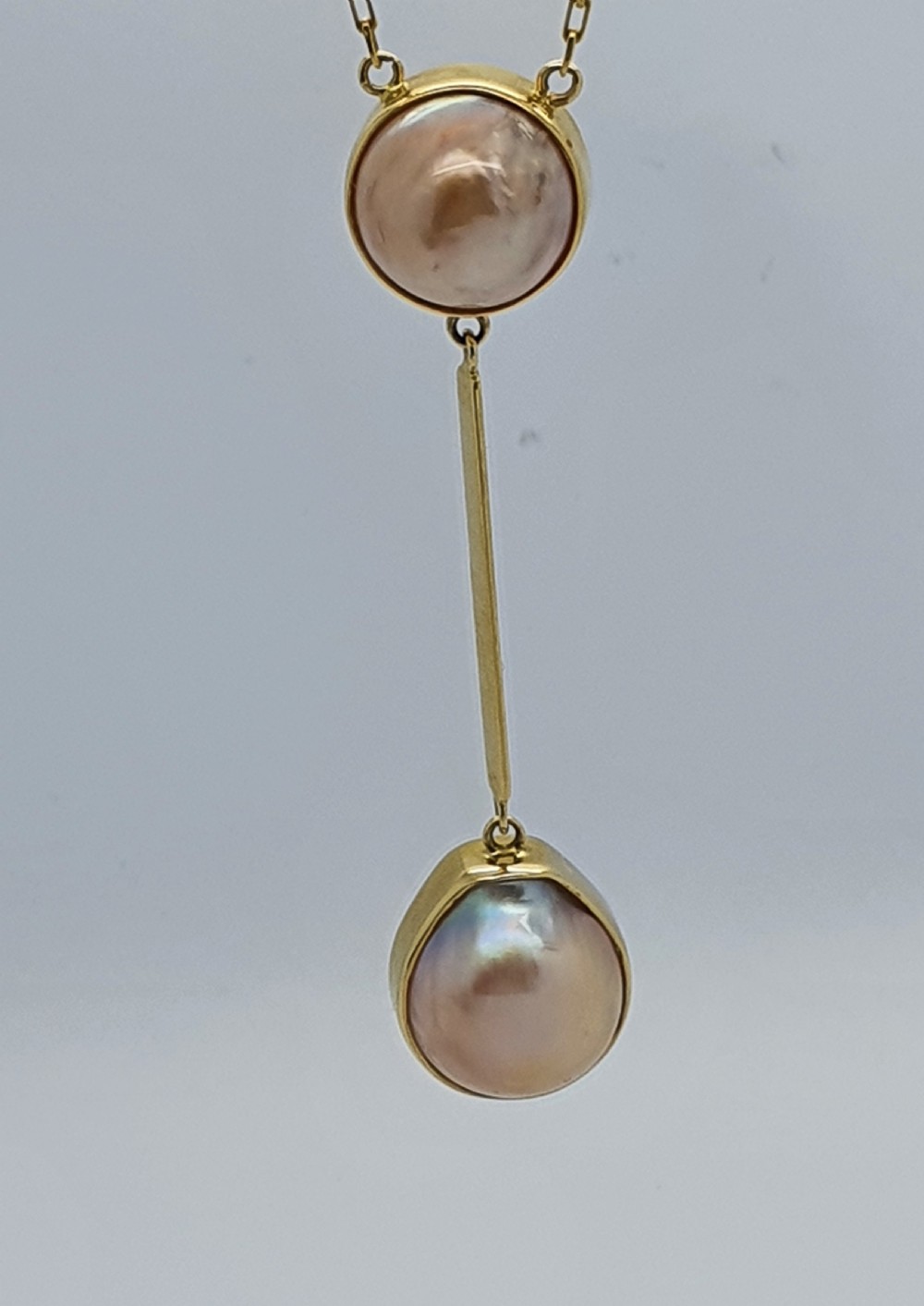 Mabe Pearl Double Drop Necklace  View IV