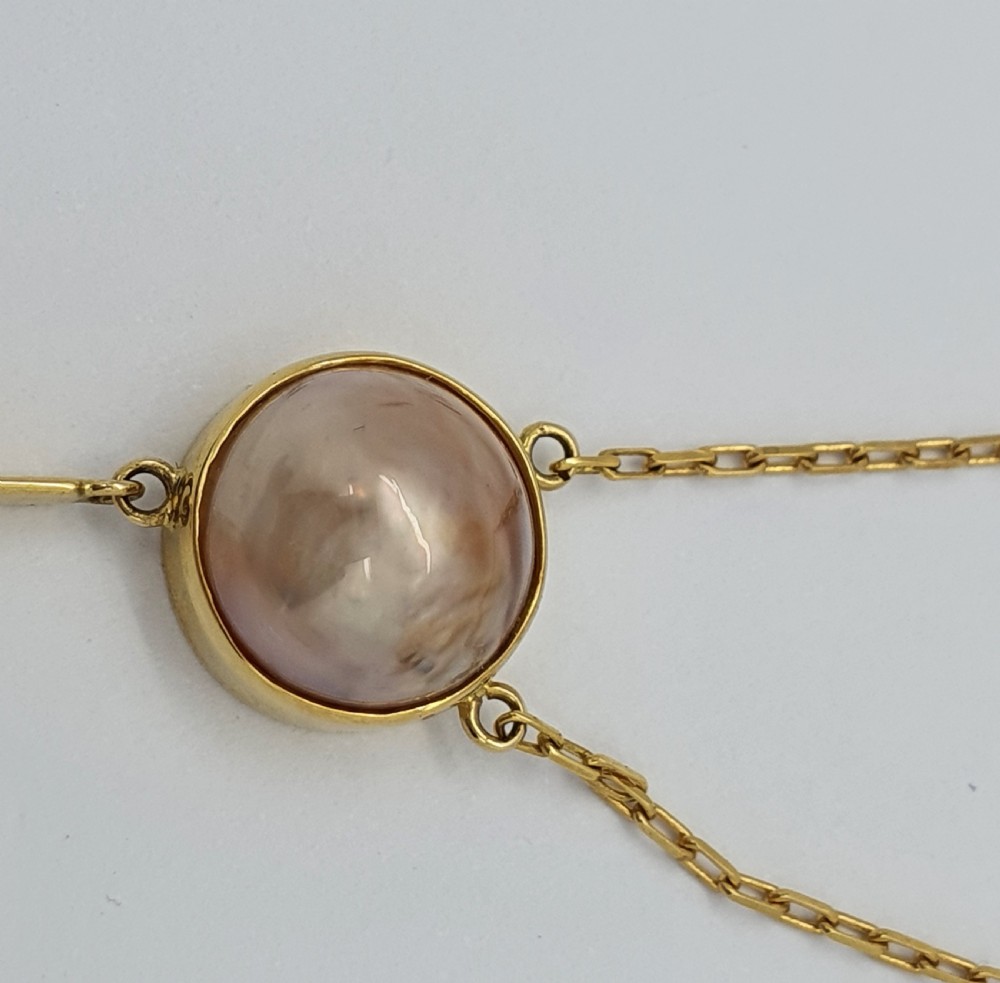 Mabe Pearl Double Drop Necklace  View V