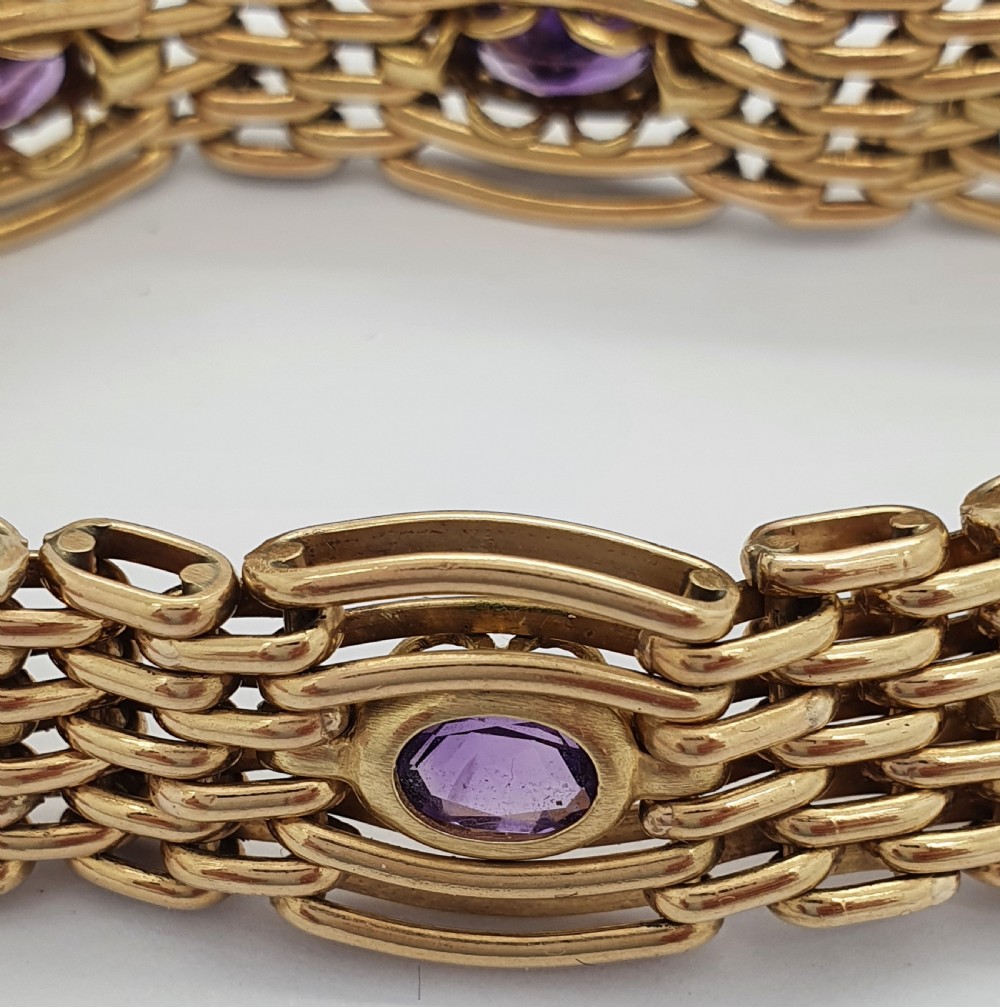 9ct Amethyst Gate Bracelet View IV