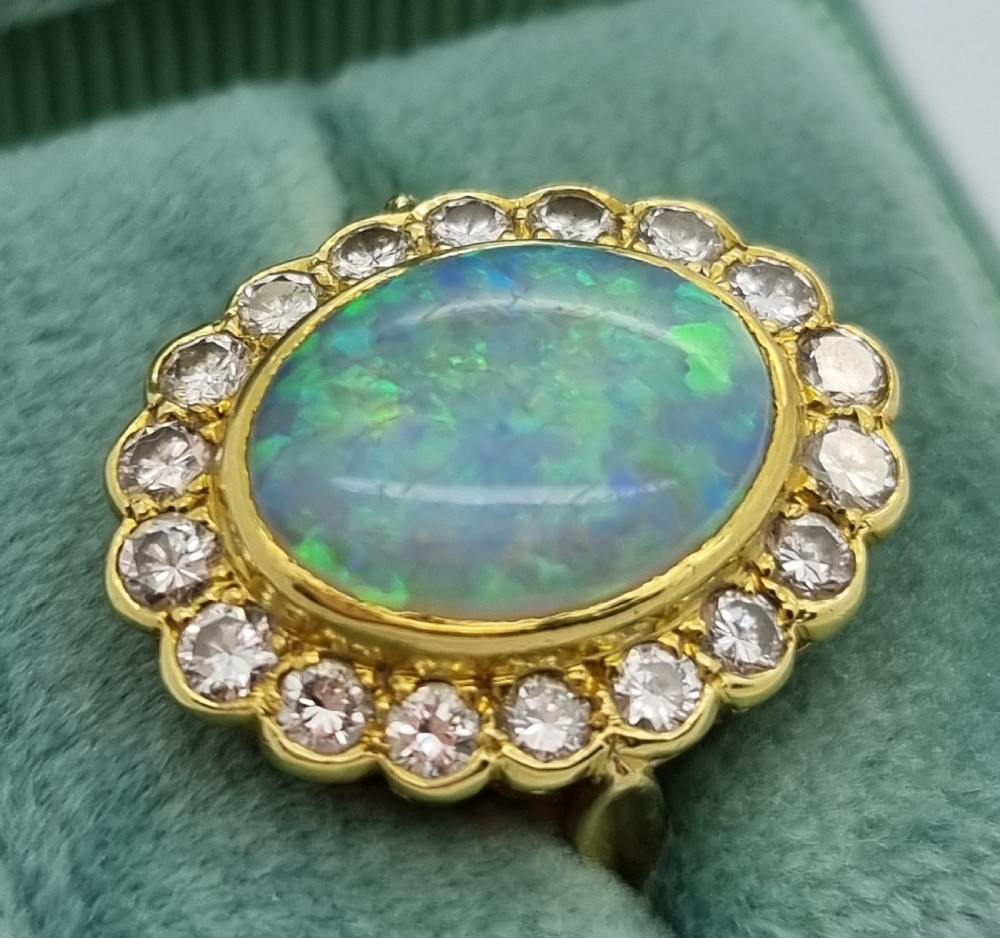 18ct YG Opal Diamond Ring View II