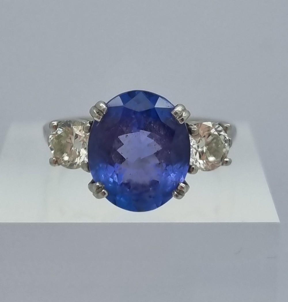 Platinum Tanzanite Diamond Trilogy 