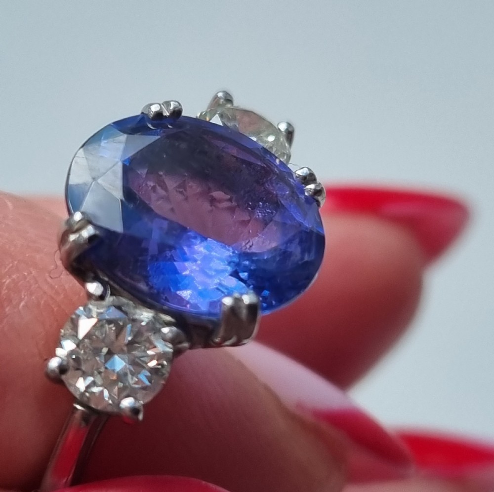 Platinum Tanzanite Diamond Trilogy  View XVI