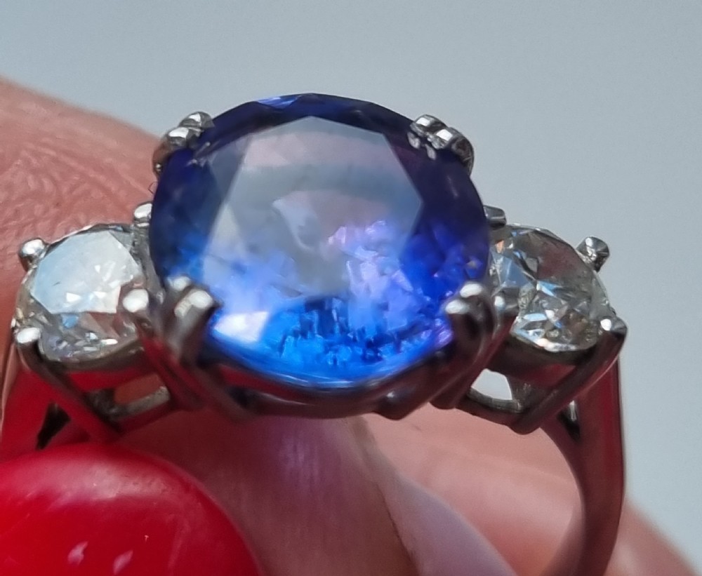 Platinum Tanzanite Diamond Trilogy  View XVII