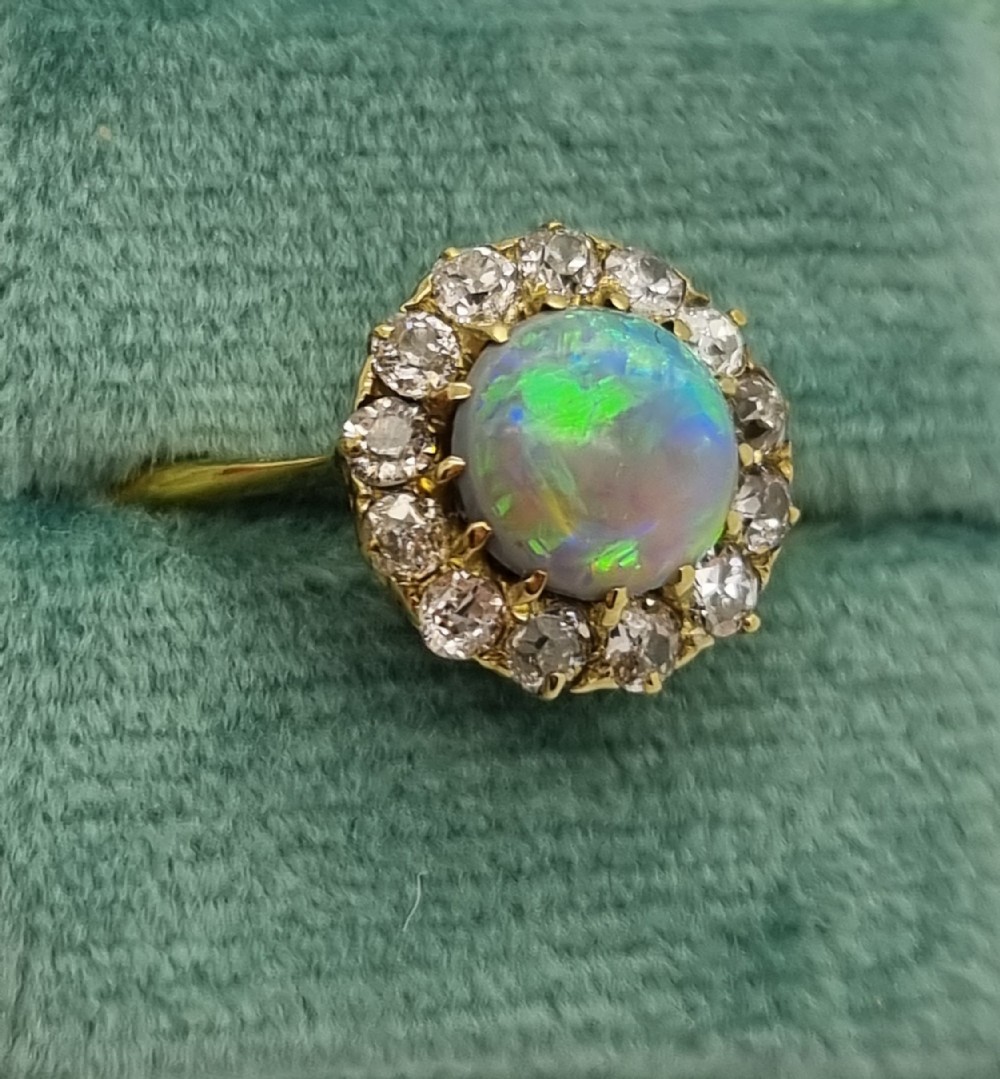 Vintage Opal Diamond Ring