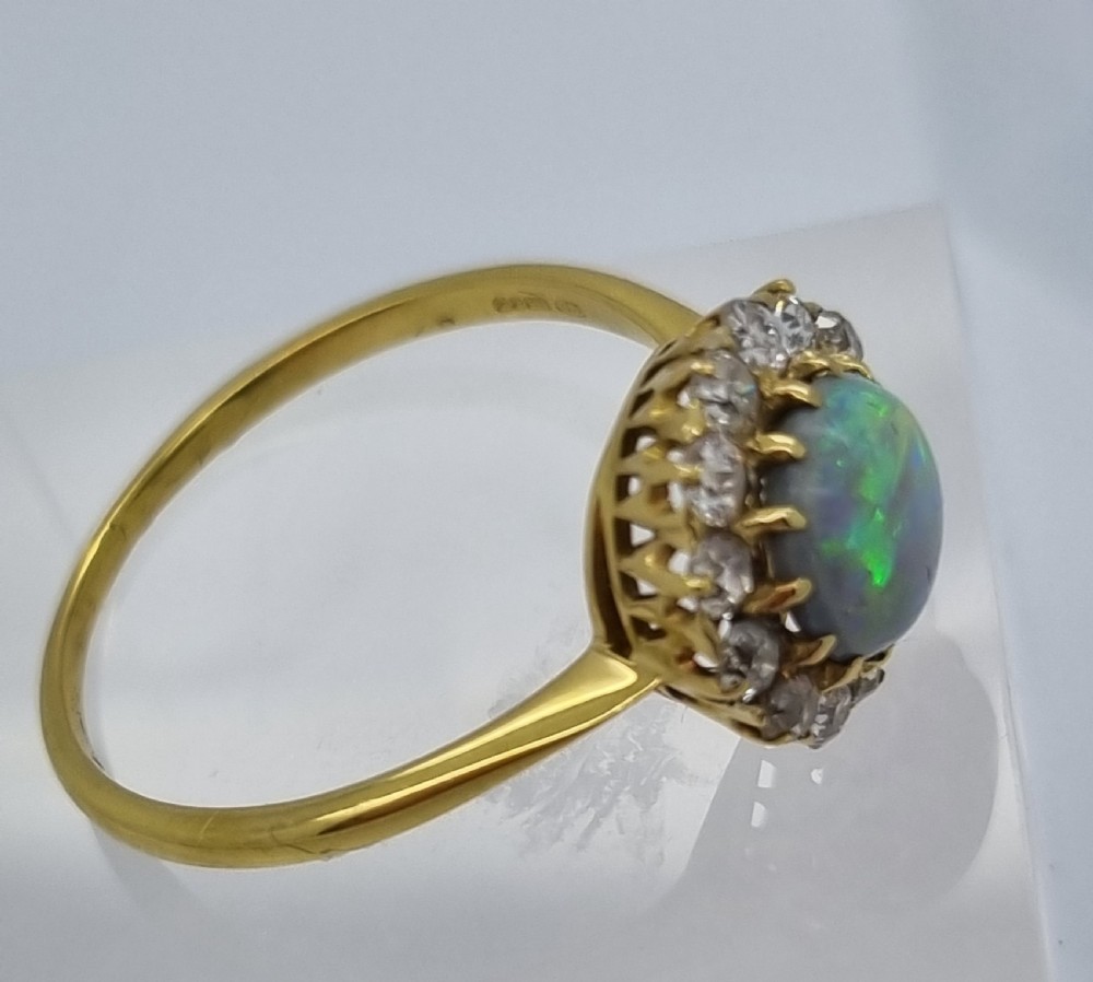 Vintage Opal Diamond Ring View IX