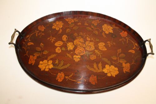 George III Mahogany Parquetry Tray