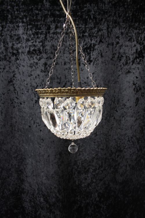 Early 20th Century Prism Bag Chandelier