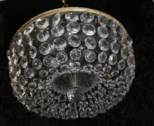 Early 20th Century Shallow Bag Chandelier