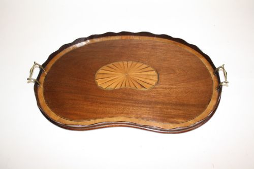 Georgian Mahogany Kidney Shaped Tray