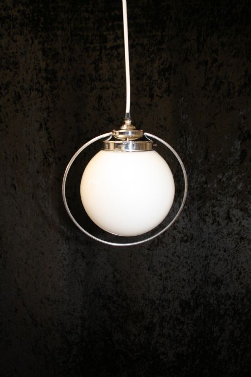 Opaque Art Deco Ceiling Light