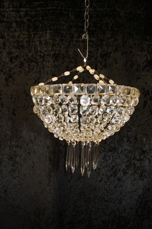 Early 20th Century Large Bag Chandelier