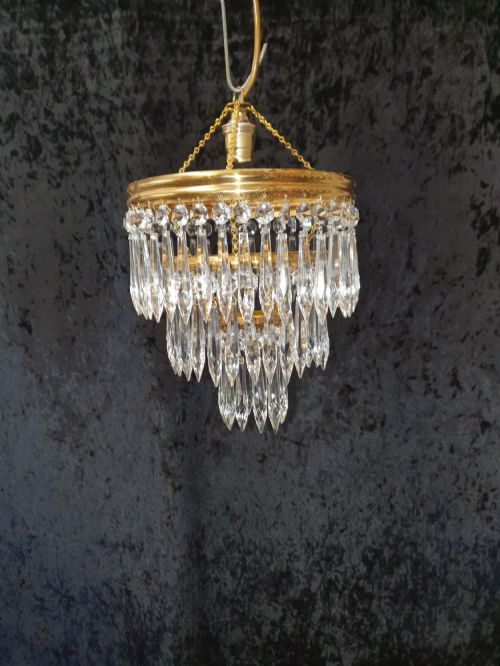 Early 20th Century Three Tier Spike Chandelier