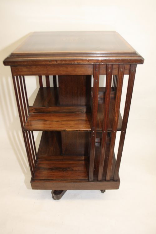 19th Century Rosewood Revolving Bookcase