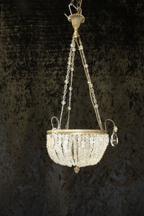 Early 20th Century French Bag Chandelier