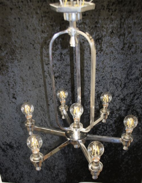 Art Deco Chrome Chandelier