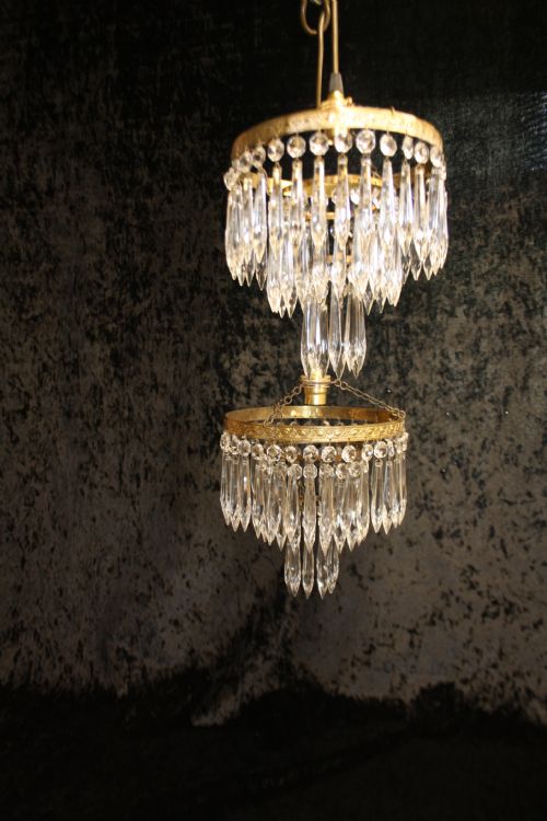 Early 20th Century Pair of Spike Chandeliers