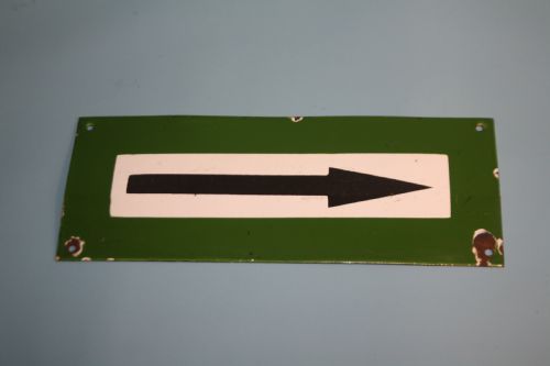 Early 20th Century Enamel Sign of an Arrow