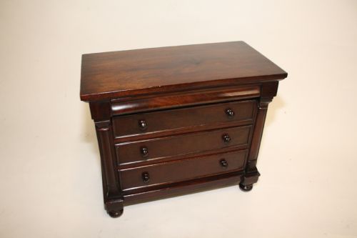 Late 19th Century Miniature Chest of Drawers with Split Bolsters