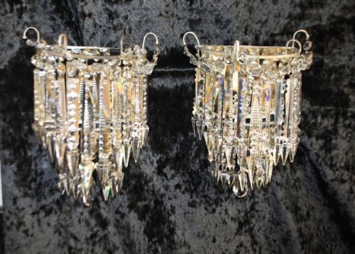 Pair of Large Spike Wall Lights