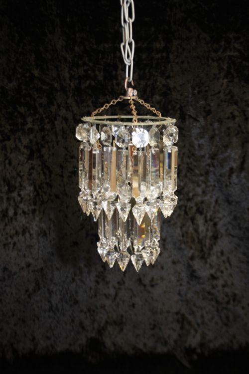 Early 20th Century Lustre Spike Chandelier