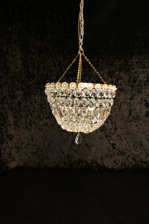 Early 20th Century Prism Bag Chandelier