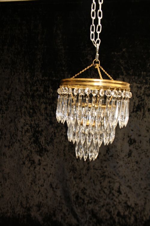 Spike Chandeliers with Moulded Brass Rings