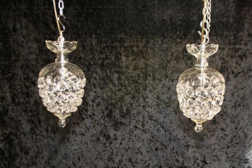 Early 20th Century Small Pair of Dome Top Chandeliers