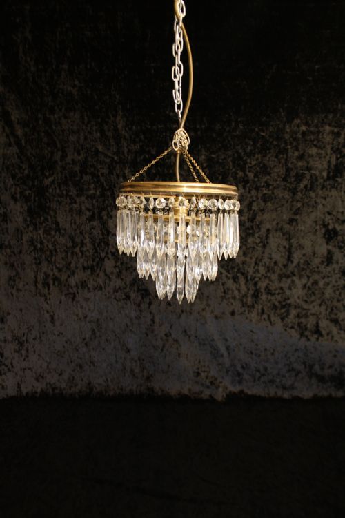 Spike Chandelier with Moulded Brass Rings