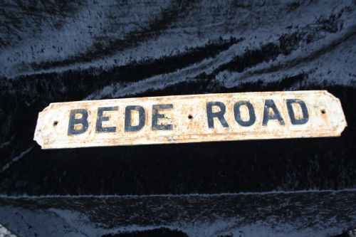 Early 20th Century Cast Iron Bede Road Sign